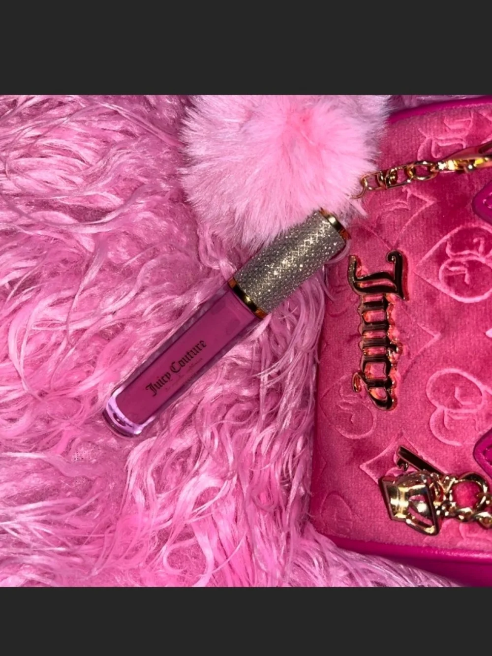 Juicy Couture Pink Lip Gloss Keychain